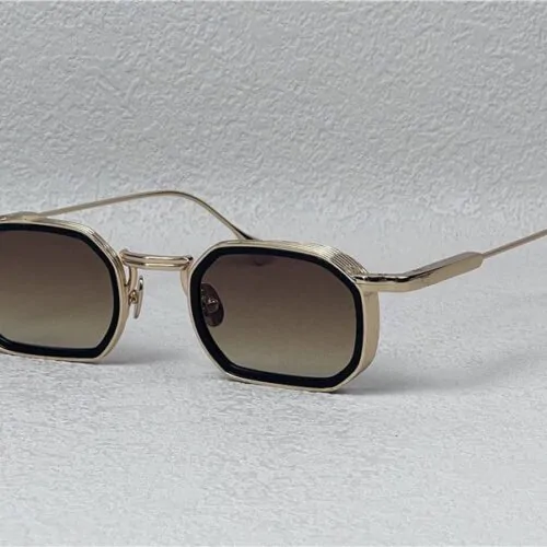 John Dalia Gold Brown Glasses